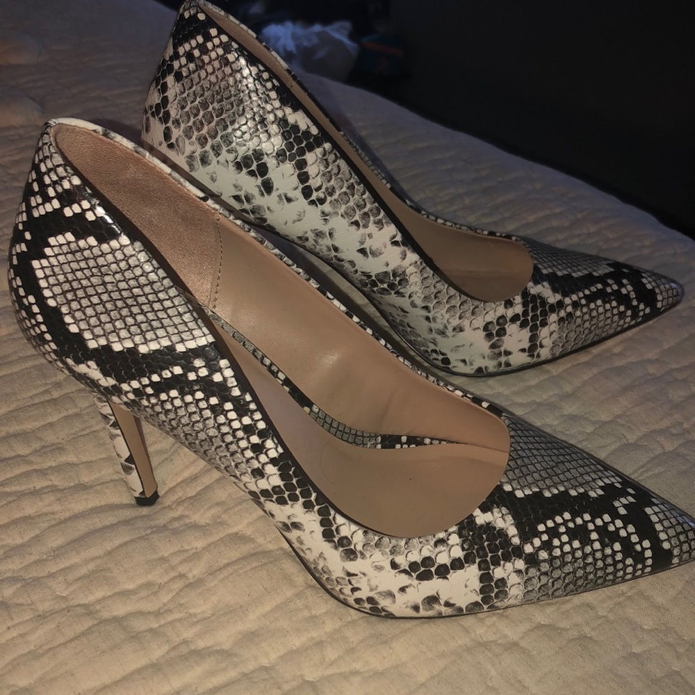 Mix No 6 snakeskin heels , size 8.5, worn once